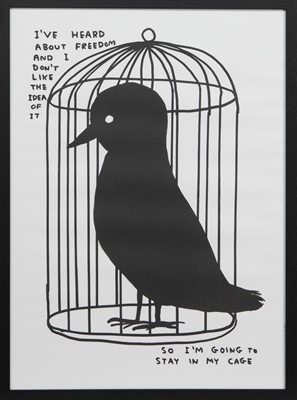 Lot 253 - I'VE HEARD ABOUT FREEDOM, A LITHOGRAPH BY DAVID SHRIGLEY