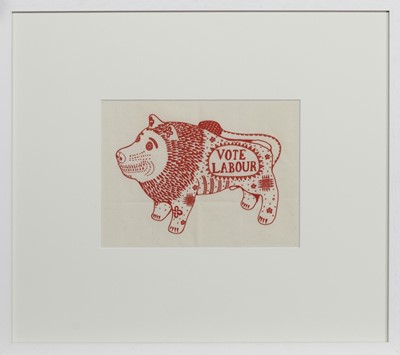 Lot 274 - VOTE LABOUR, A PRINT BY GRAYSON PERRY