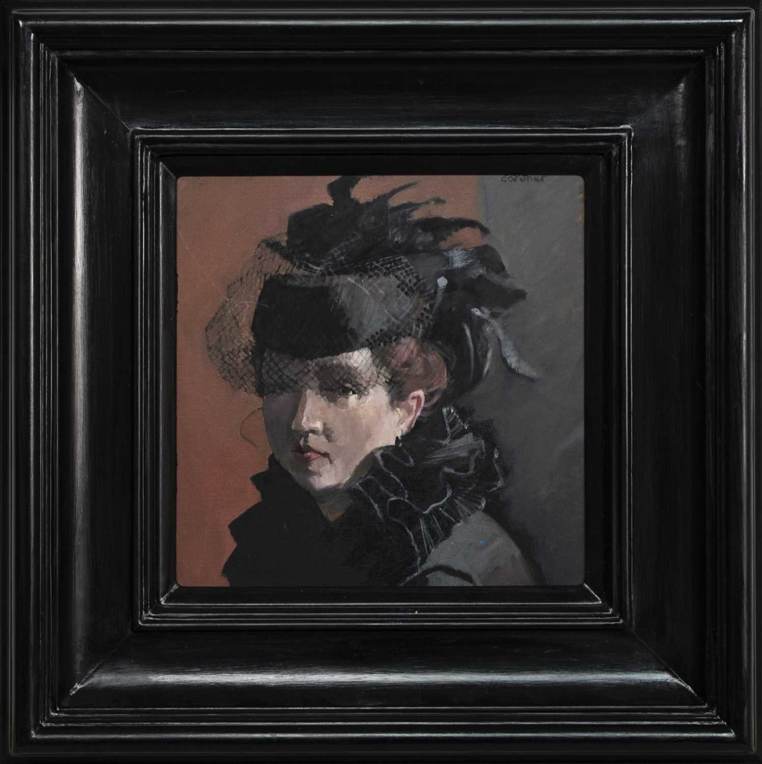 Lot 284 - LESS THAN AMUSED, AN OIL BY SANDIE GARDNER