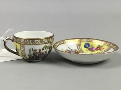 Lot 170A - A LOT OF FOUR CERAMIC PATCH BOXES, JAPANESE JAR AND COVER AND MINIATURE CUP AND SAUCER