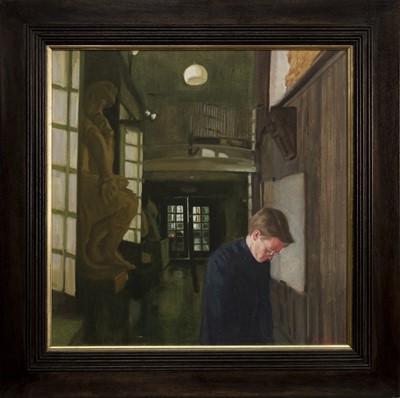 Lot 40 - INTO EXILE (GLASGOW SCHOOL OF ART), AN OIL BY ANDREW FITZPATRICK