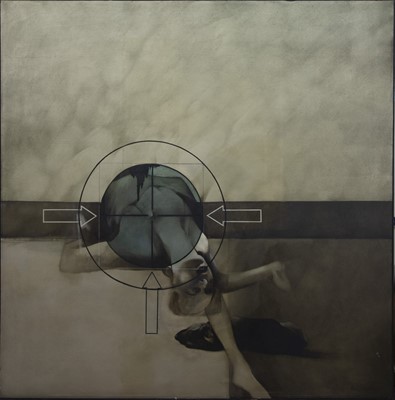 Lot 192 - FALLING FIGURE (ULSTER), A MIXED MEDIA BY NEIL DALLAS BROWN