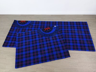 Lot 380 - A LOT OF TWO SAMPLES OF RANGERS F.C. TARTAN CARPET