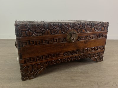 Lot 446 - A CHINESE HARDWOOD BLANKET CHEST