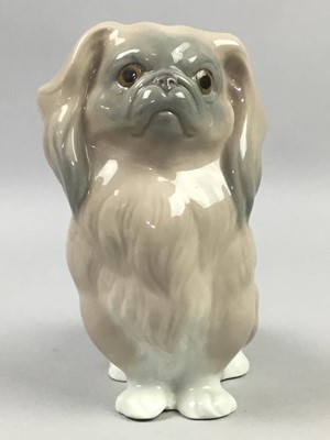 Lot 445 - A LLADRO FIGURE OF A DOG, A COKERAL AND TWO BESWICK FIGURES OF HORSES