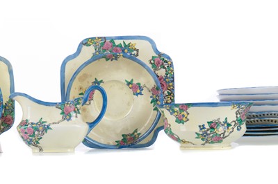 Lot 381 - A GLASGOW GIRL HAND PAINTED TEA SERVICE