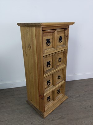 Lot 455 - A MODERN SMALL CHEST OF DRAWERS AND A CYLINDRICAL CHEST OF DRAWERS