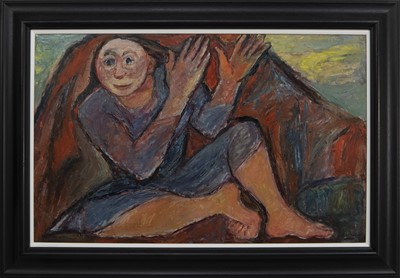 Lot 117 - JANET, AN OIL BY HILDA GOLDWAG