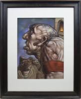 Lot 72 - * PETER HOWSON OBE, HOPE AND GLORY pastel on...