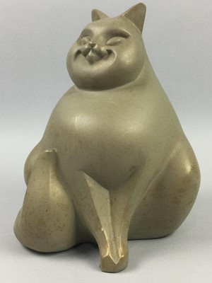 Lot 384 - AN AUSTIN CERAMIC MODEL OF A STYLISED CAT