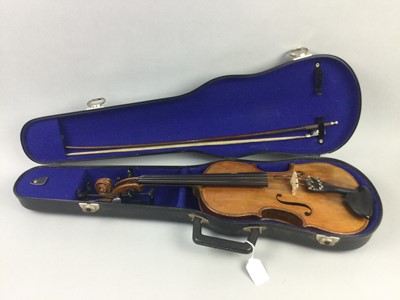 Lot 50 - A VIOLIN AND BOW IN CASE