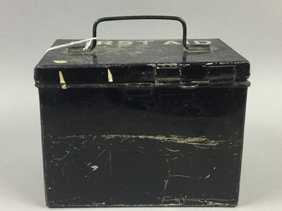 Lot 128 - A VINTAGE FIRST AID TIN