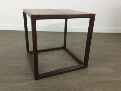 Lot 393 - A ROSEWOOD AND TILE TEA TABLE BY KAI KRISTIANSEN FOR AKSEL KJAERSGAARD