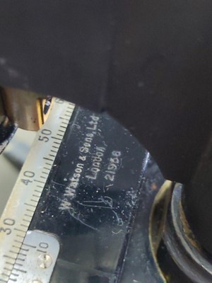 Lot 444 - A MICROSCOPE BY W. WATSON & SONS