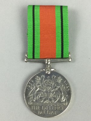 Lot 48 - A LOT OF TWO WWII DEFENCE MEDALS AND A 1965 CHURCHILL CROWN