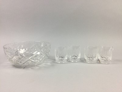 Lot 215 - A CRYSTAL DECANTER AND OTHER GLASS WARE