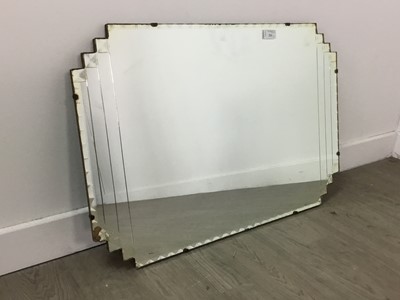 Lot 224 - A BEVELLED WALL MIRROR AND ANOTHER MIRROR