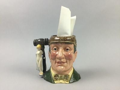 Lot 38 - A LOT OF TWO ROYAL DOULTON FIGURES, ALONG WITH A CHARACTER JUG