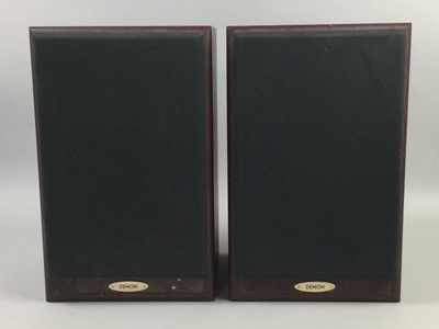 Lot 21 - A PAIR OF DENON SPEAKERS AND AN AMPLIFIER