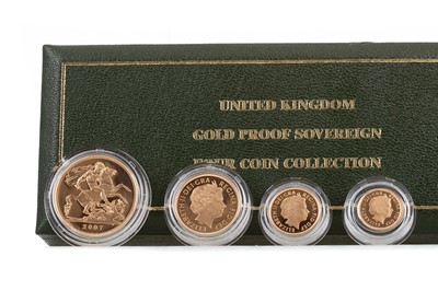 Lot 3 - THE 2007 UNITED KINGDOM GOLD PROOF FOUR COIN SOVEREIGN COLLECTION