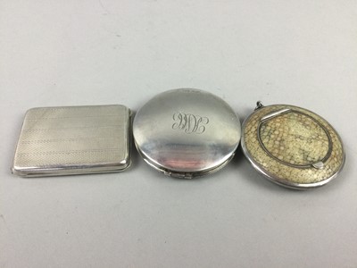 Lot 2 - A SILVER CIGARETTE CASE AND OTHER SILVER ITEMS