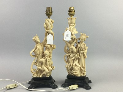 Lot 118 - A LOT OF THREE FIGURAL TABLE LAMPS