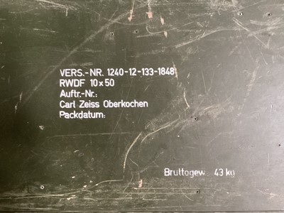 Lot 28 - GERMAN 10x50 BINOCULAR PERISCOPE BY CARL ZEISS