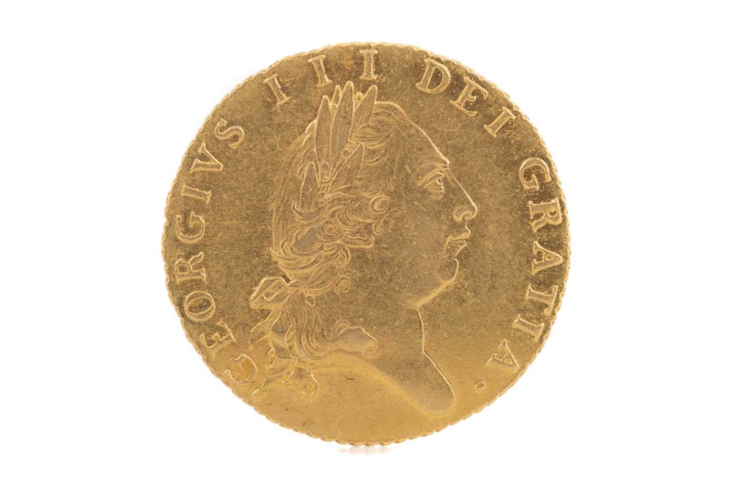 Lot 41 - A GEORGE III HALF SPADE GUINEA DATED 1790