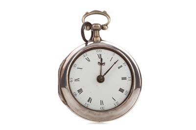Lot 601 - A GEORGE III SILVER PAIR CASED POCKET WATCH