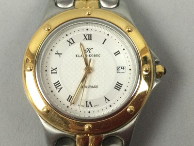 Lot 139 - A GENT'S CLAUS-KOBEC BI-METAL WRIST WATCH, TWO OTHER WATCHES AND OTHER ITEMS