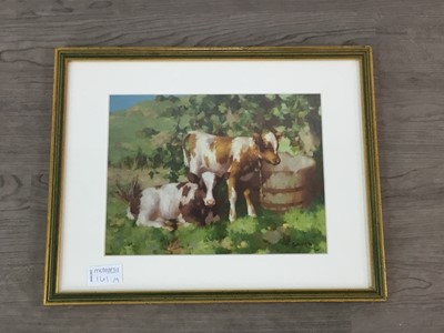 Lot 161 - A PRINT AFTER DAVID GAULD AND OTHER PICTURES