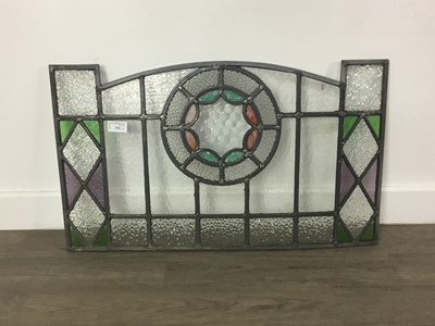 Lot 152 - A PAIR OF ART DECO LEADED GLASS PANELS