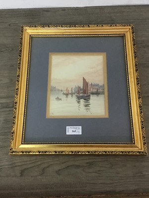 Lot 163 - A LOT OF THREE WATERCOLOURS ALONG WITH ANOTHER PICTURE