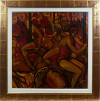 Lot 126 - * JAMIE O'DEA, MERRI-GO-ROUND oil on canvas,...