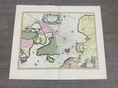 Lot 33 - A 17TH CENTURY DUTCH MAP OF THE NORTH POLE BY JANSSON