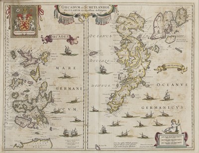 Lot 34 - TWO 17TH CENTURY MAPS OF SCOTLAND AND WALES BY JANSSON