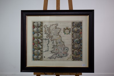 Lot 36 - A FINE 17TH CENTURY MAP OF THE ANGLO-SAXON HEPTARCHY BY BLAEU