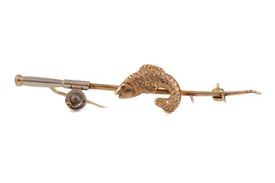 Lot 714 - AN ANGLING BROOCH