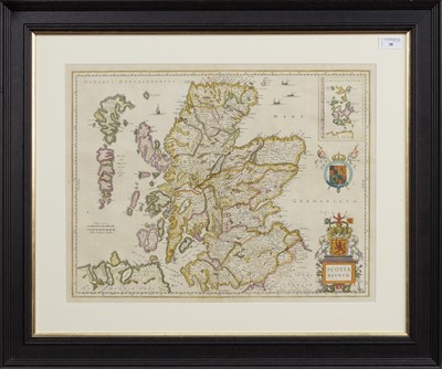 Lot 38 - A 17TH CENTURY MAP OF SCOTLAND BY JANSSON