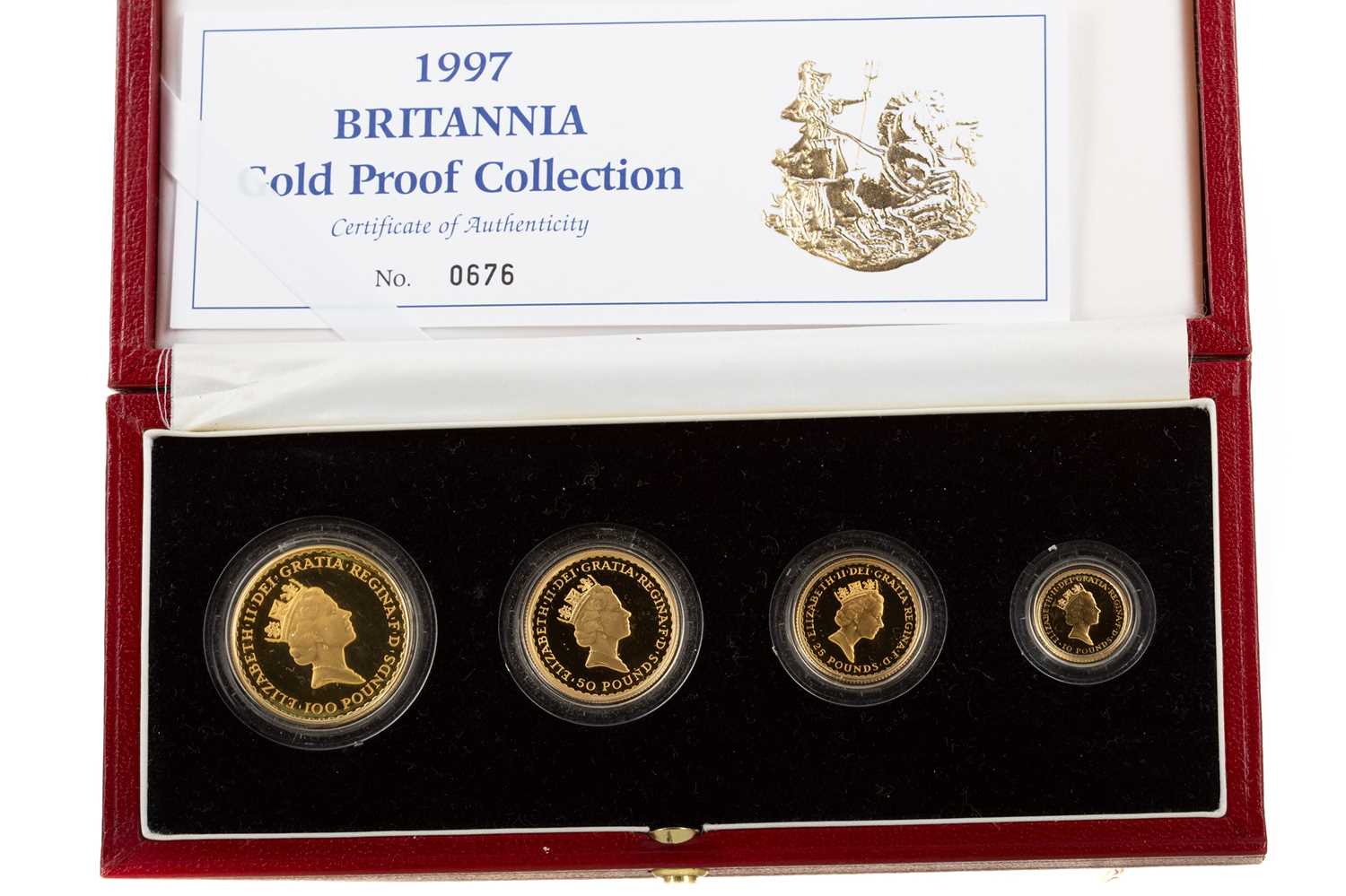 Lot 54 - THE 1997 BRITANNIA GOLD PROOF FOUR COIN COLLECTION