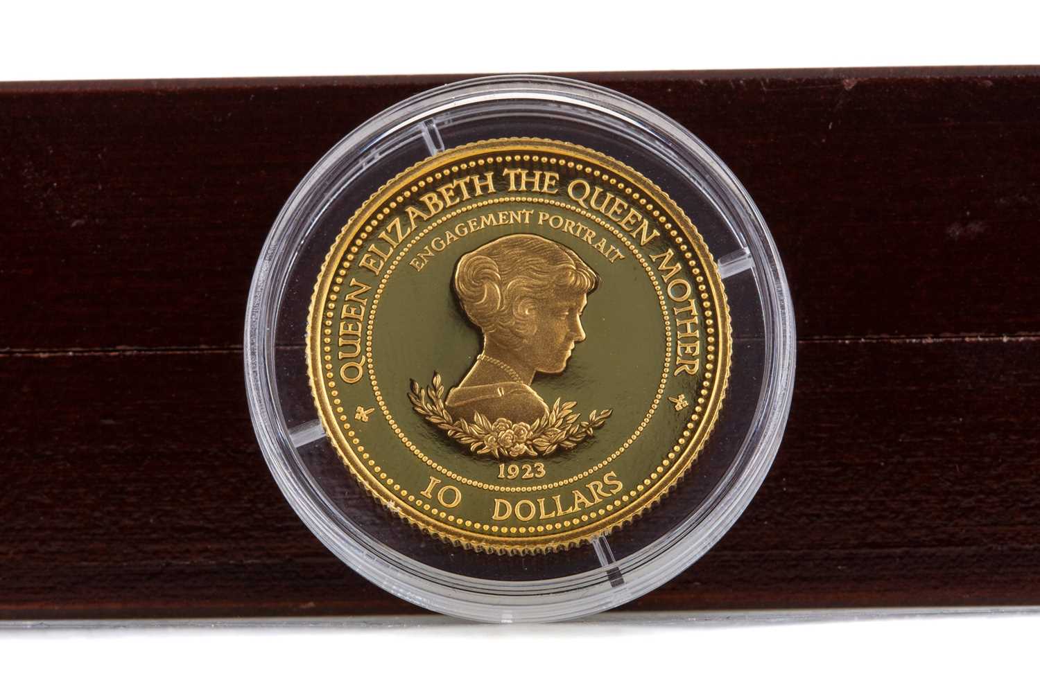 Lot 55 - THE 1995 BARBADOS QUEEN ELIZABETH THE QUEEN MOTHER 'LADY OF THE CENTURY' GOLD PROOF TEN DOLLAR COIN