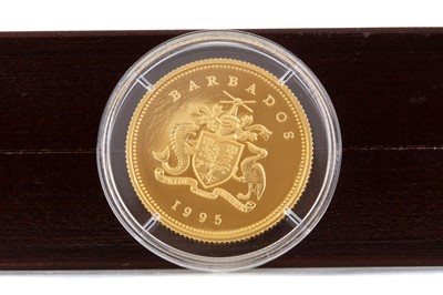 Lot 55 - THE 1995 BARBADOS QUEEN ELIZABETH THE QUEEN MOTHER 'LADY OF THE CENTURY' GOLD PROOF TEN DOLLAR COIN