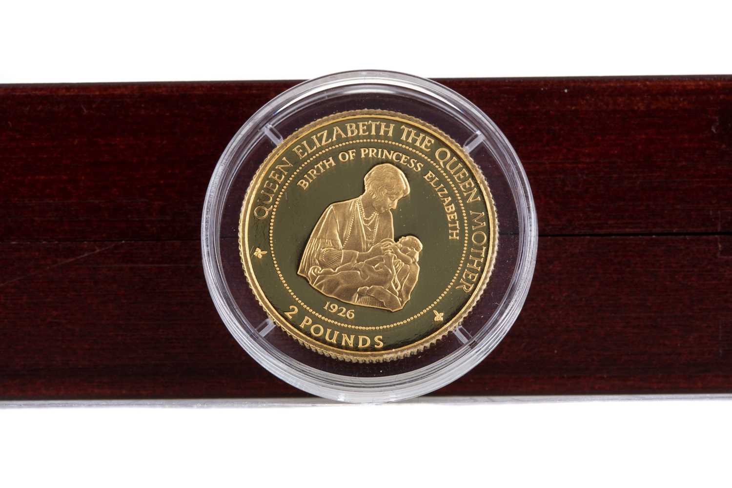 Lot 59 - THE 1998 FALKLAND ISLANDS QUEEN ELIZABETH THE QUEEN MOTHER 'LADY OF THE CENTURY' GOLD PROOF TWO POUND COIN