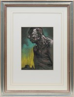 Lot 132B - * PETER HOWSON OBE, TRONGATE DOSSER pastel on...