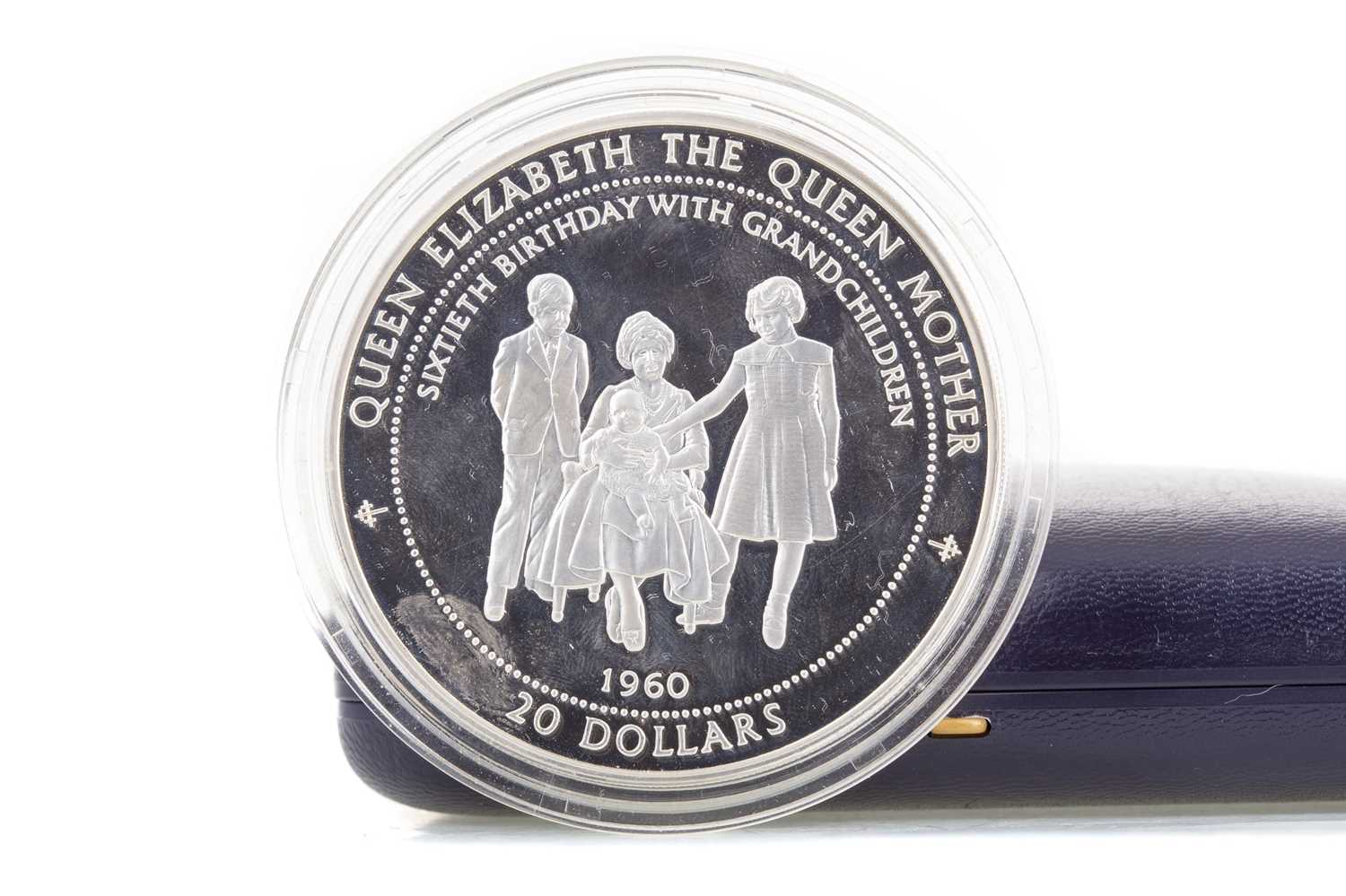 Lot 68 - THE 1996 TUVALU QUEEN ELIZABETH THE QUEEN MOTHER 'LADY OF THE CENTURY' SILVER PROOF TWENTY DOLLAR COIN