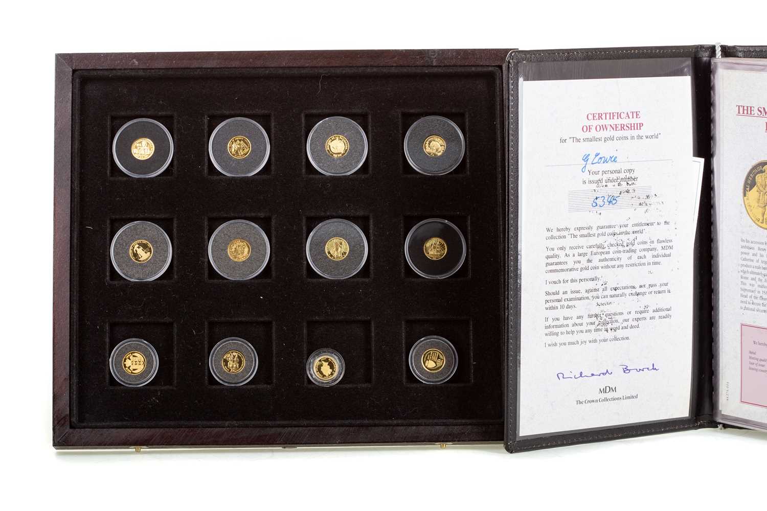 Lot 69 - THE 1995-1997 CROWN COLLECTIONS 'SMALLEST GOLD COINS IN THE WORLD' PROOF TWELVE-COIN SET