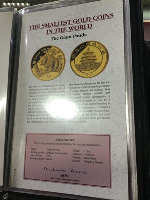 Lot 69 - THE 1995-1997 CROWN COLLECTIONS 'SMALLEST GOLD COINS IN THE WORLD' PROOF TWELVE-COIN SET