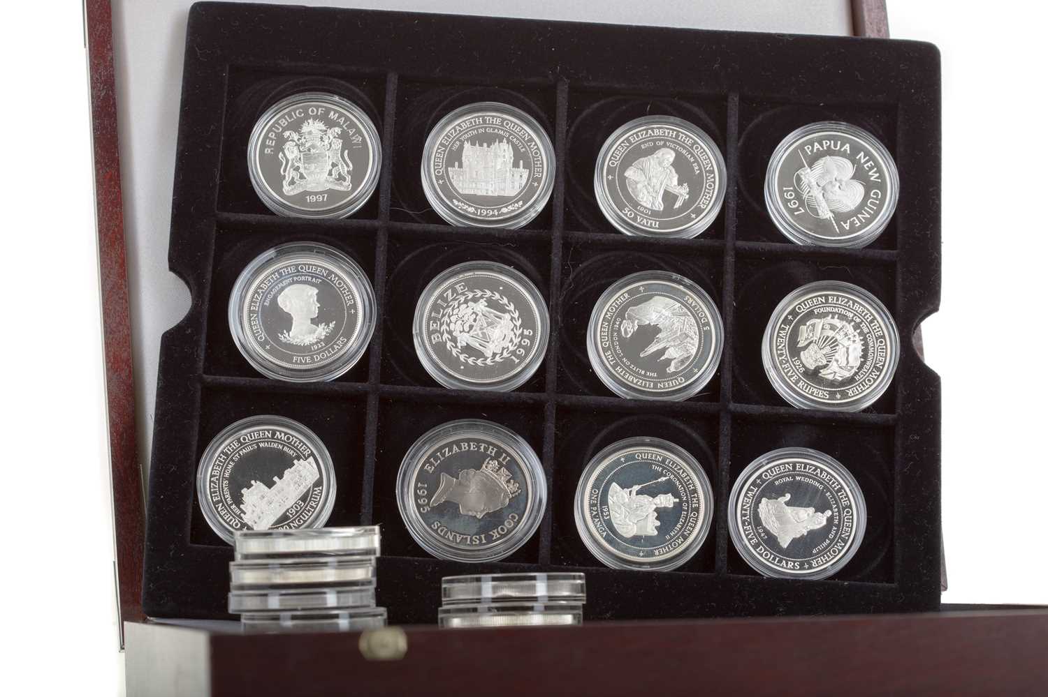 Lot 70 - THE 1994-1997 OFFICIAL TWENTY FOUR SILVER COIN COLLECTION IN HONOUR OF HM QUEEN ELIZABETH THE QUEEN MOTHER