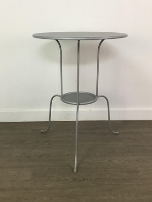 Lot 296 - A MODERN METAL OCCASIONAL TABLE AND THREE STANDARD LAMPS