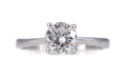 Lot 740 - A CERTIFICATED DIAMOND SOLITAIRE RING